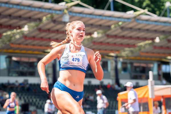 Merle Schmidt (VfL Stade) am 02.07.2022 waehrend den NLV+BLV Leichtathletik-Landesmeisterschaften im Jahnstadion in Goettingen (Tag 1)